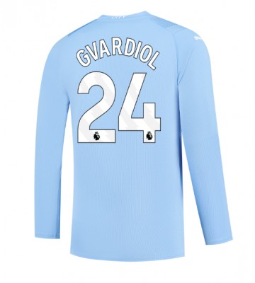 Maillot de foot Manchester City Josko Gvardiol #24 Domicile 2023-24 Manche Longue